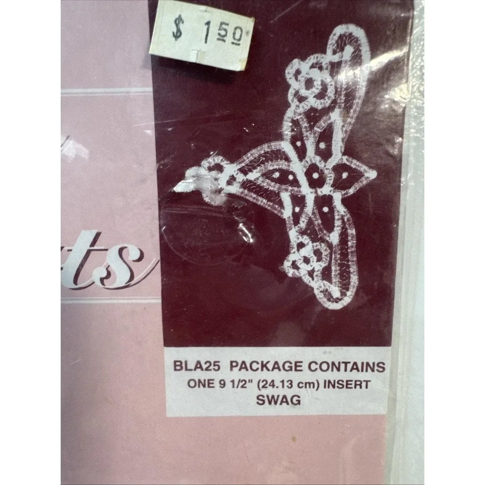 VTG Cotton Battenberg Lace Inset Applique Patch Apparel Sewing‎ Craft Boho 90s